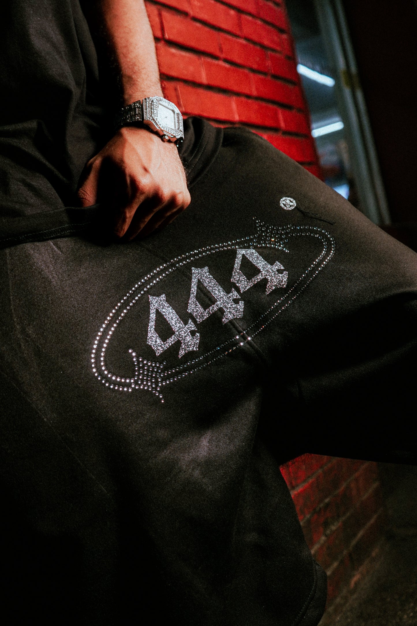 444® SWAROVSKI BAGGY JORTS