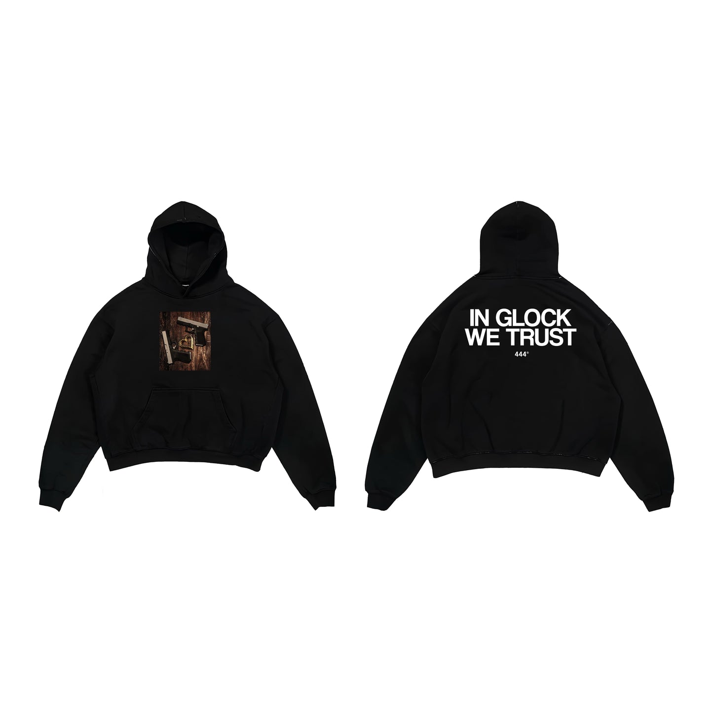 IN GLOCK WE TRUST HOODIE (BLACK)
